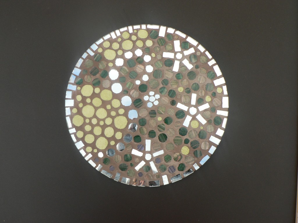 dessous plat mosaique bulles art déco