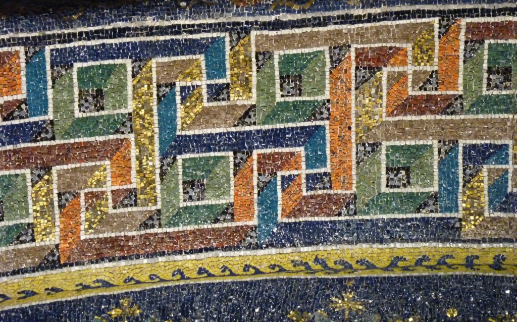 détail de la mosaïque qui recouvre l'une des voûtes du mausolée de Galla Placidia