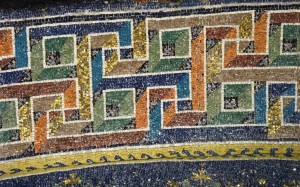 détail de la mosaïque qui recouvre l'une des voutes du mausolée de galla placidia