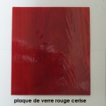 carreau de verre rouge cerise