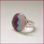 bague pate fimo resine