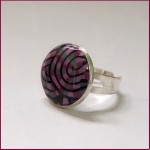 bague pate fimo resine